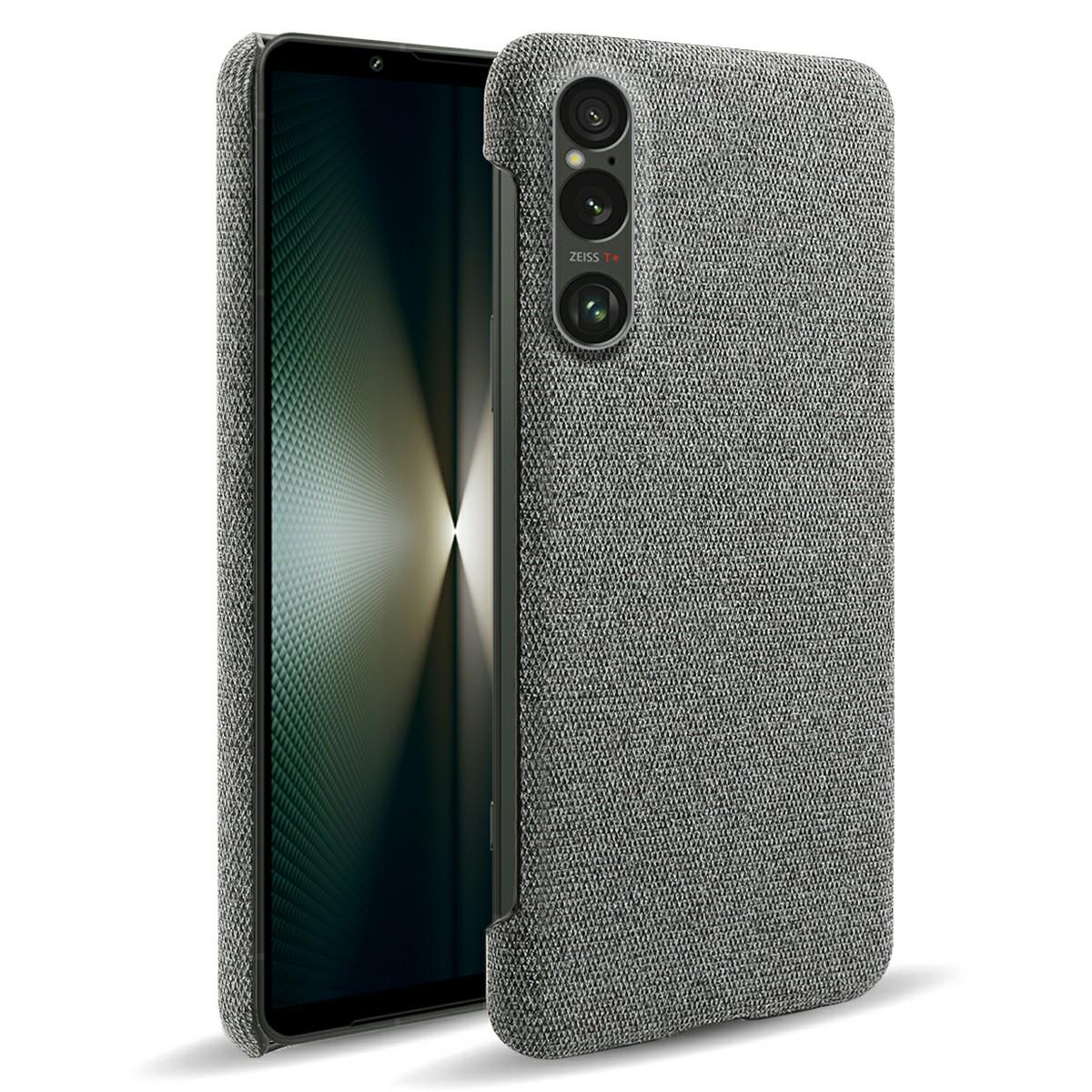 

Для Sony Xperia 1 VII Чохол для телефону Тканинна текстура Захисний проти подряпин Задня кришка з ПК Grey