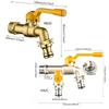 Upgrades Outdoor Tap Corrosions Resistant Outdoor Freeze Proof Spigot Outdoor Water Spigot Multiple for Farm Irrigation