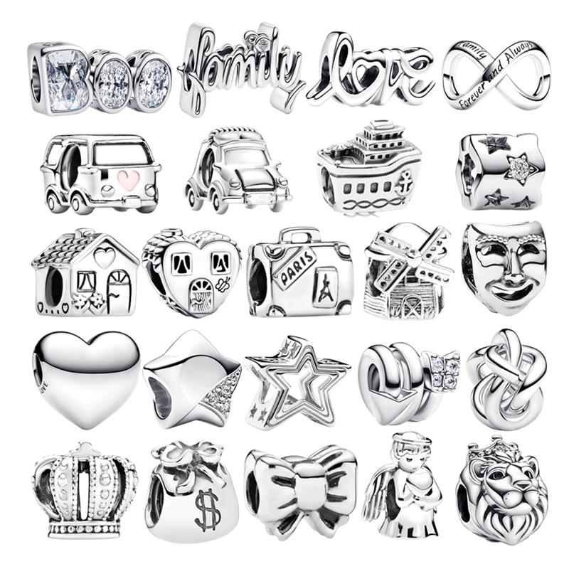 Regal Crown Forever Always Infinity Charm Exquisite Bead European Silver Bracelet DIY Jewelry Women Gift