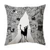 Sofa Chair Bed Living Room Decorative Pillowcase Fashion Cartoon Cute Cat Pillowcase