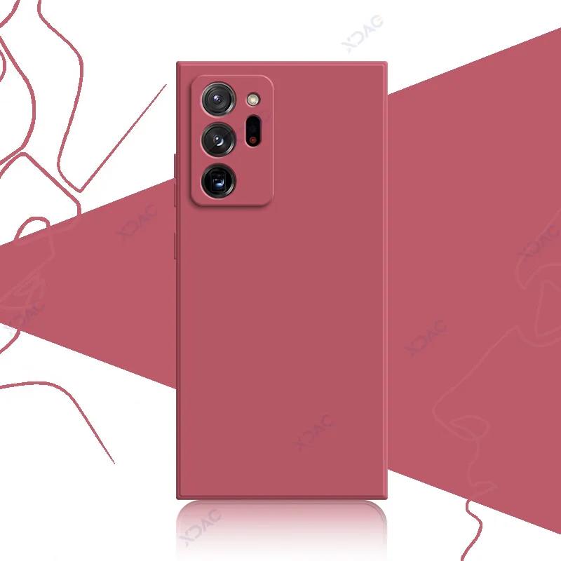 Cute Fashion Cover Cases for Samsung Galaxy Note 9 10 20 Plus Ultra SamsungNote20Ultra 5G 360 Soft Square Liquid Silicone Shield