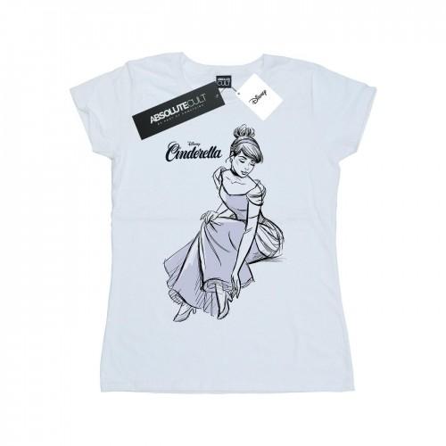 Disney Womens/Ladies Cinderella Slipper Sketch Cotton T-Shirt