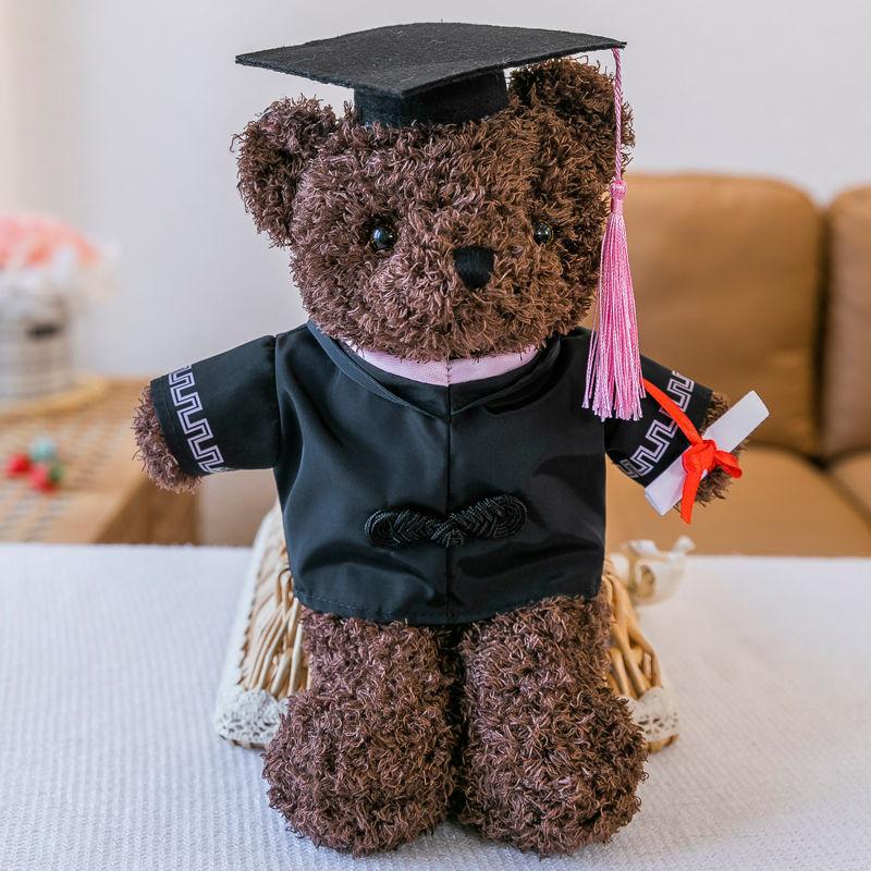 Bachelor's Suit Master's Doctoral Bear Plush Toy Graduation Bear Doll Printing Rag Doll Graduation Gift