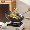 HDST Traditional Flat-Bottom Refined Iron Wok