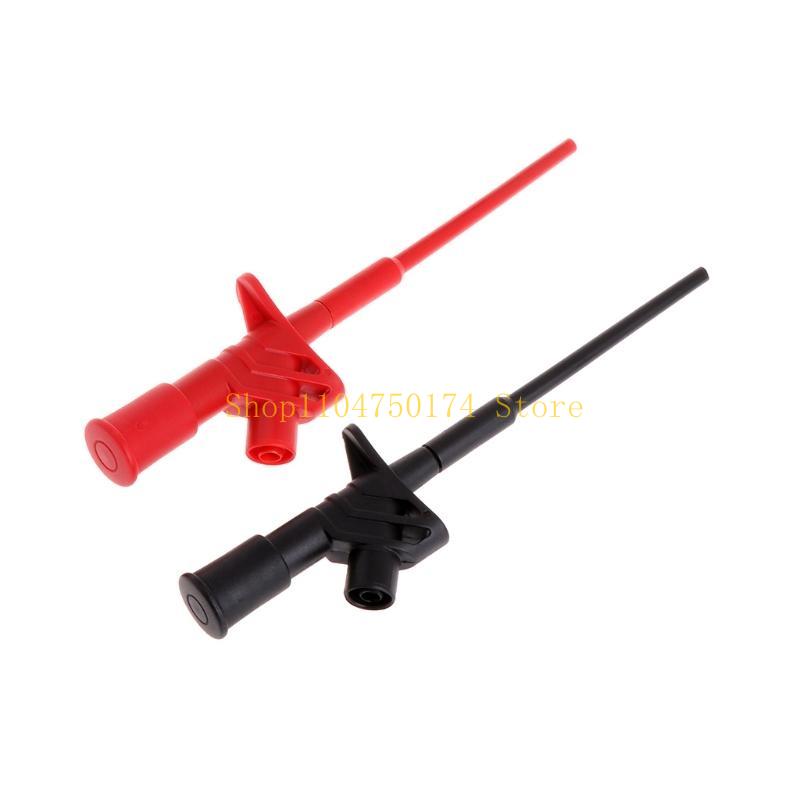 

1 Pair Insulated Quick Test Hook Clip 10AVoltage Electric Flexible Testing Probe top sale чорний