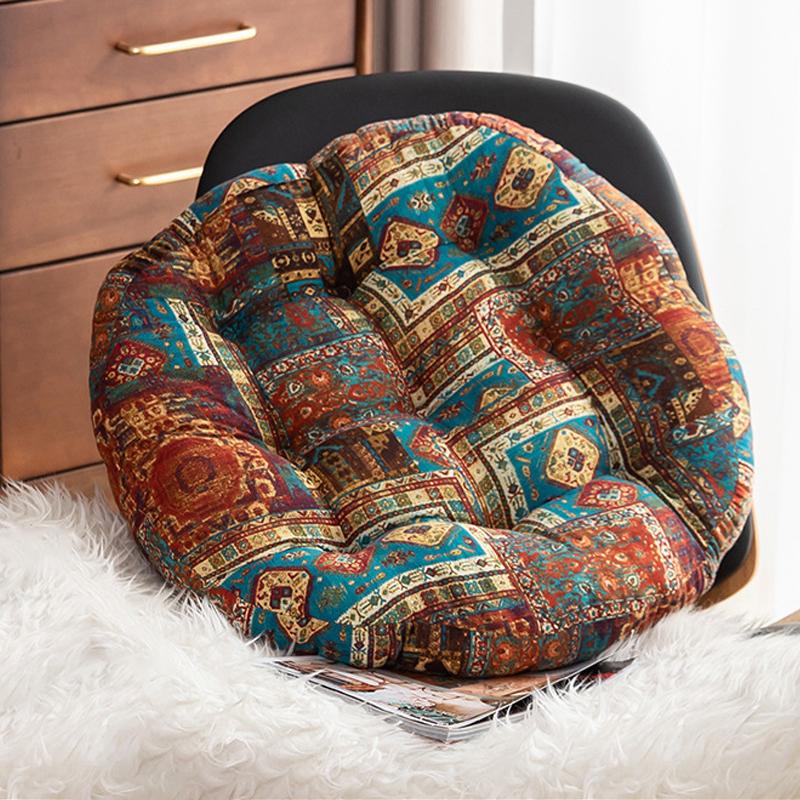 Marocký Vintage Zesílený Sedák Podložka na Židli do Domácí Kanceláře Podložka na Sedák do Výklenku Tatami Podložka Futon Podlahový Polštář Boho Dekor