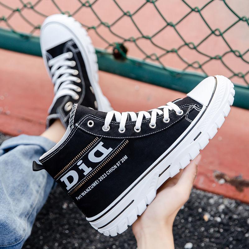 Zapatos Casuales para Hombre Zapatillas de Caña Alta Negro Zapato Masculino Lona Lujo Venta Nuevo en Oferta Calidad de Diseñador Legítimo Moda