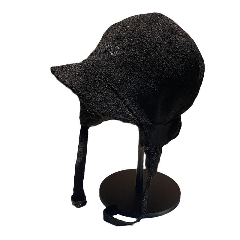 Reversible Lei Feng Hat for Men and Women  Autumn and Winter Cold Protection  Ear Protection Lace Up Cap  Woolen Flying Hat