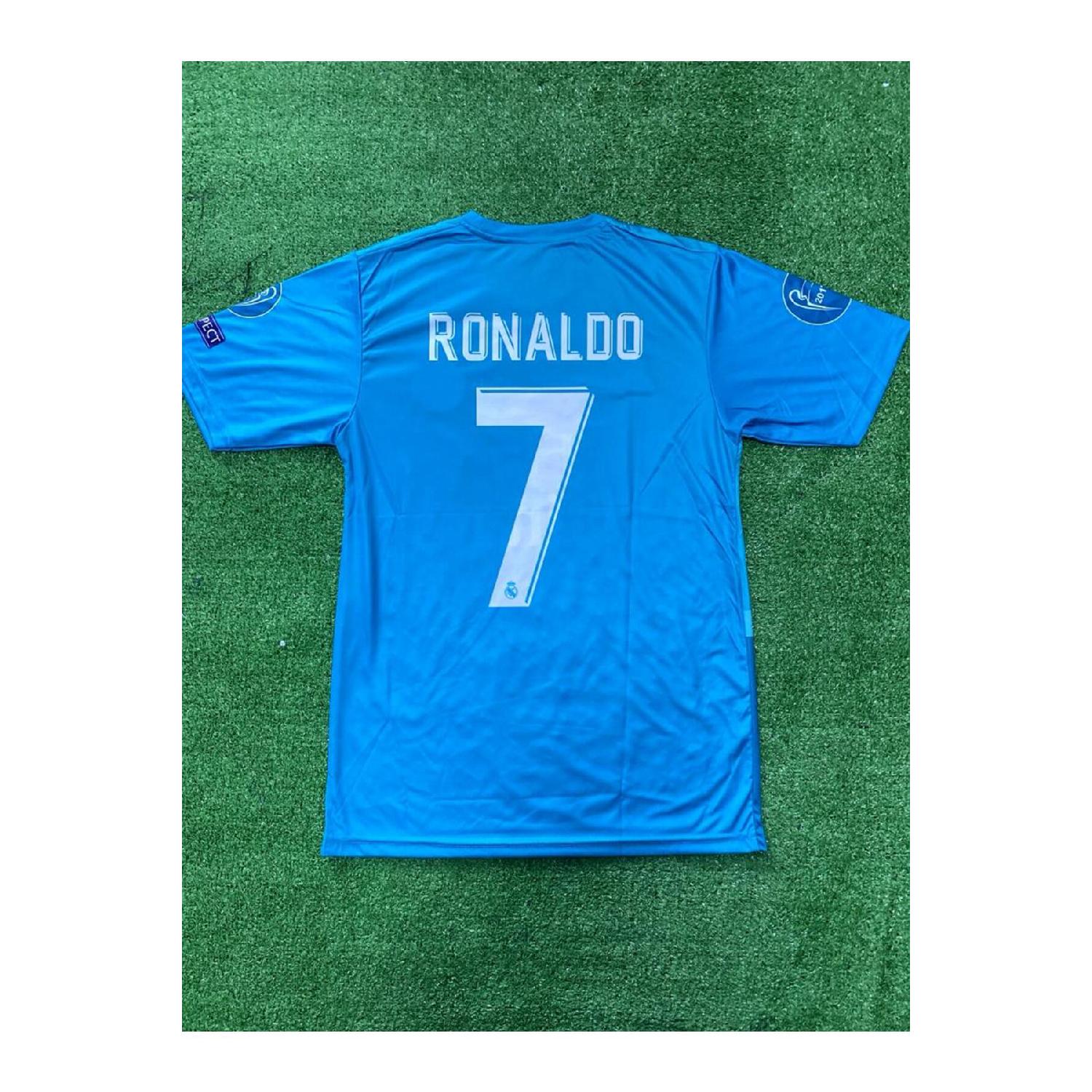 

Реал Мадрид Криштиану Роналду 2017/18 Светло-зеленая бирюзовая майка Лиги Чемпионов