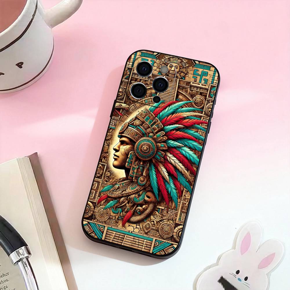 Mayan Aztec Calendar Statue  Phone Case Silicone Soft For IPhone 17,16,15,14,13,12,11,XS,Plus Pro Max