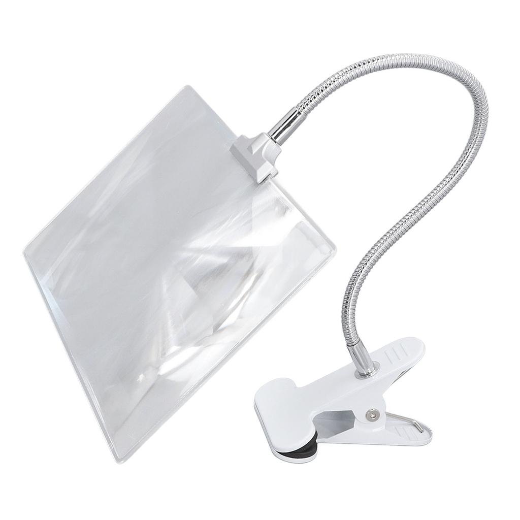 4X Große Seitenlupe Ganzseitiger Betrachtungsbereich Lupe mit flexiblem Schwanenhals für Senioren zum Lesen