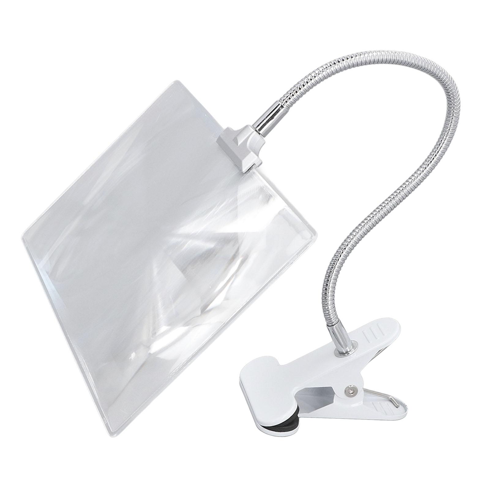 

4X Large Page Magnifying Glass Full Page Viewing Area Magnifier with Flexible Gooseneck for Seniors Reading