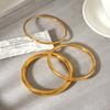 Minimalist Ins style landscape face plain hoop bracelet, light luxury versatile titanium steel bangle, 18k gold jewelry