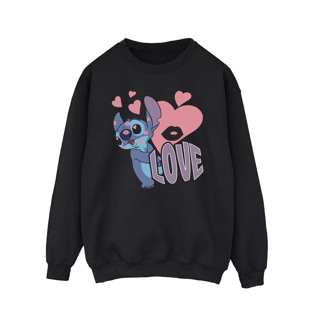 Lilo & Stitch Mens Love Heart Sweatshirt