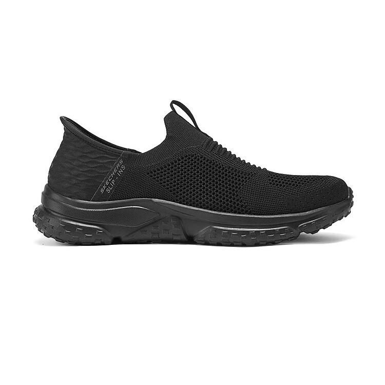 Skechers Solvano Slip-On Shoes Breathable Durable Low-Top Casual Shoes Men Sneaker Black 210954-BBK