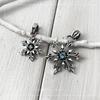 Snowflake Silver 925 Pendant Necklace with Zirconia cooldust [FUNKOUTS] FCN-007