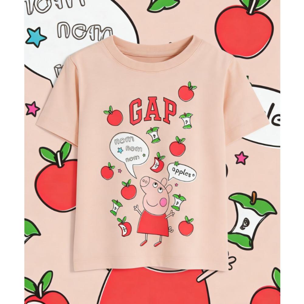 Детская футболка с принтом мультфильма «Свинка Пеппа» на лето 140