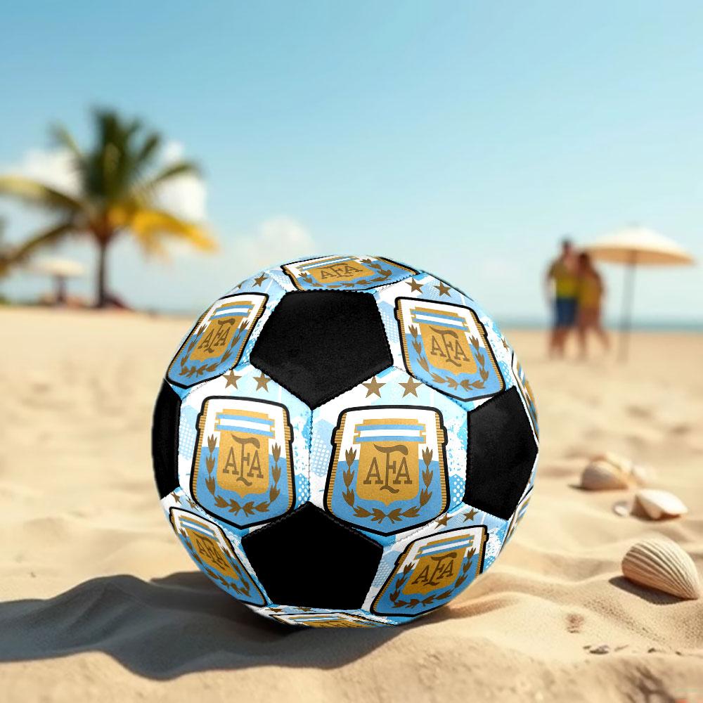 1 pz Pallone da Calcio Messi Taglia 5 Pallone da Calcetto Indoor alla Moda Colorato Gioco in Giardino - Ottimo Regalo per Appassionati di Sport HE45