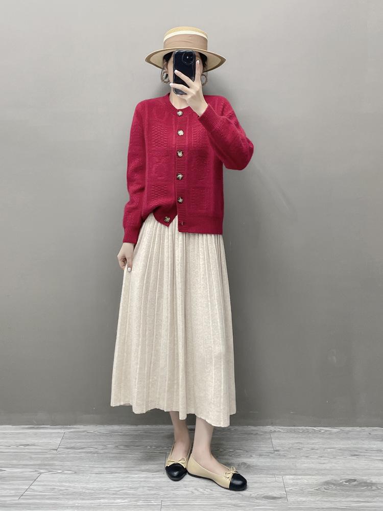 Women's Cashmere Knitwear: Loose Cardigan for Autumn-Winter