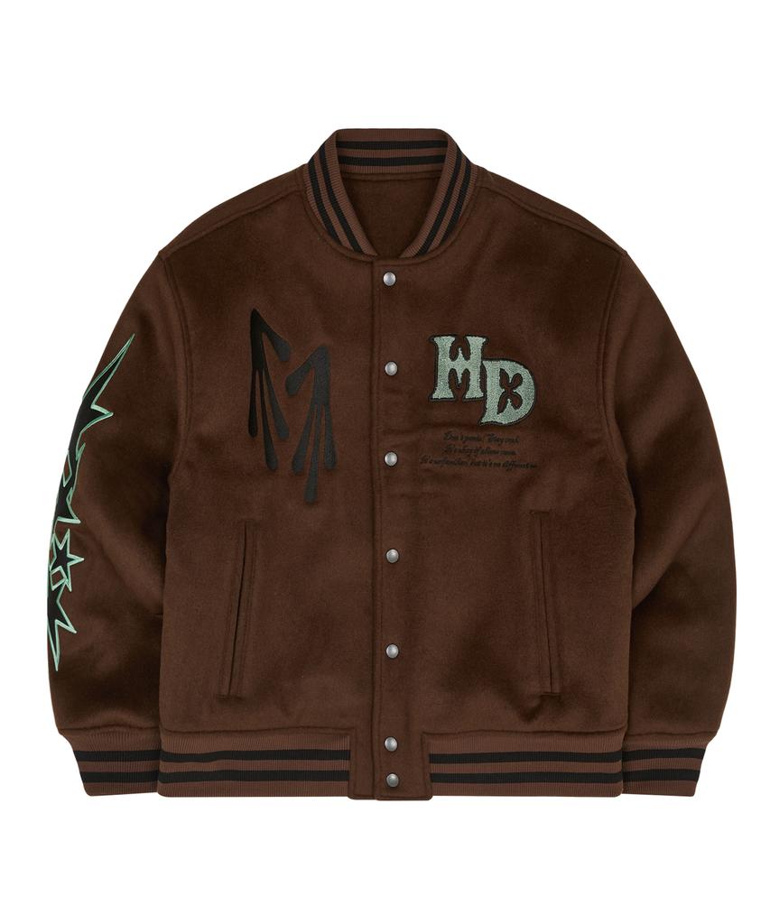 Hoodhood Stay Cool Varsity Jacket Brown