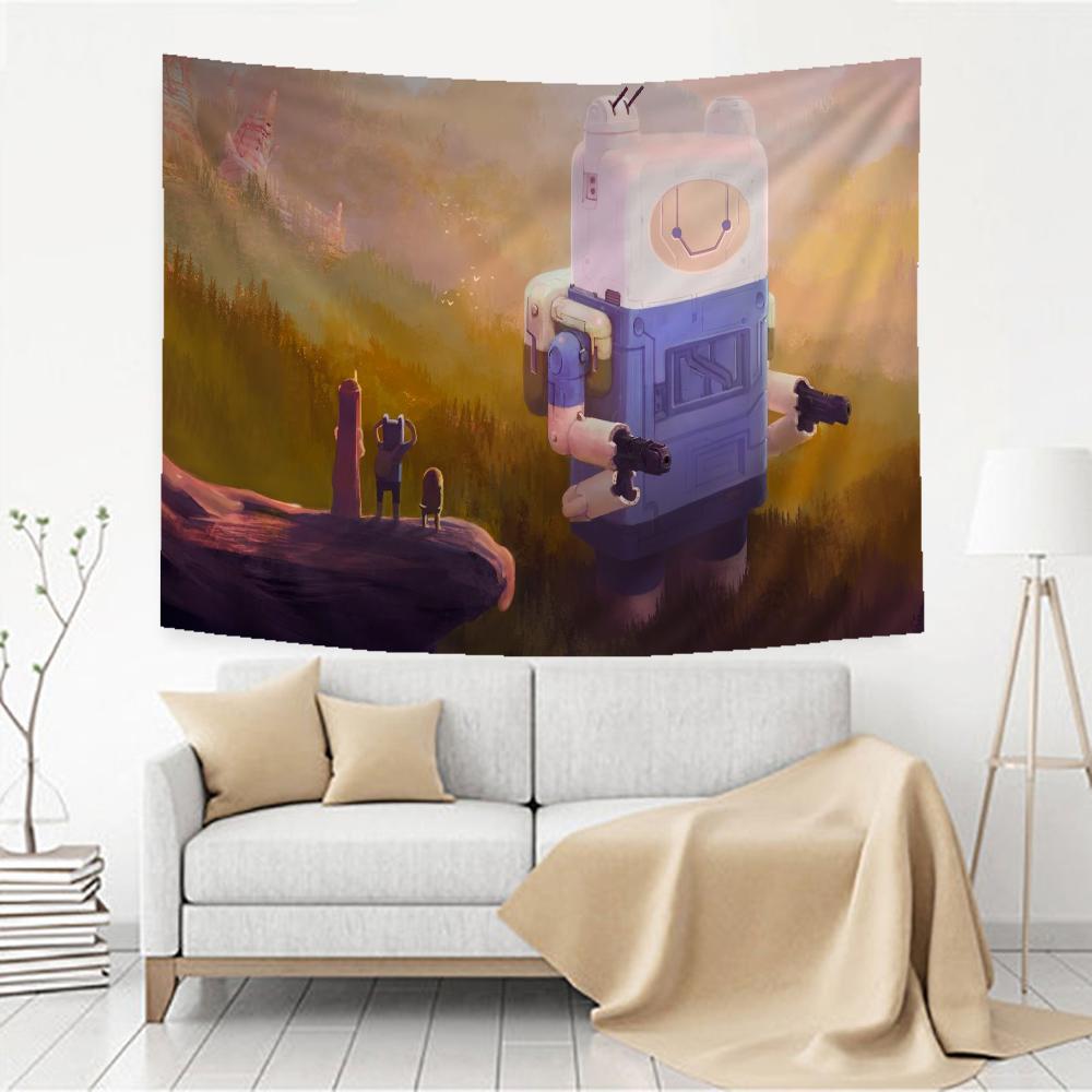 ADVENTURE TIME Tapestry Floor Mat NonSlip Laundry Room Mat Laundry Decor Balcony Child Living Room Household Carpets