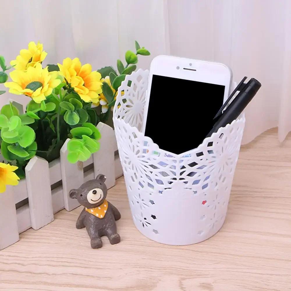 Brush Storage, Pen & Pencil Pot Holder, Desk Organizer, Flower Simplicity, Hollow, Gift