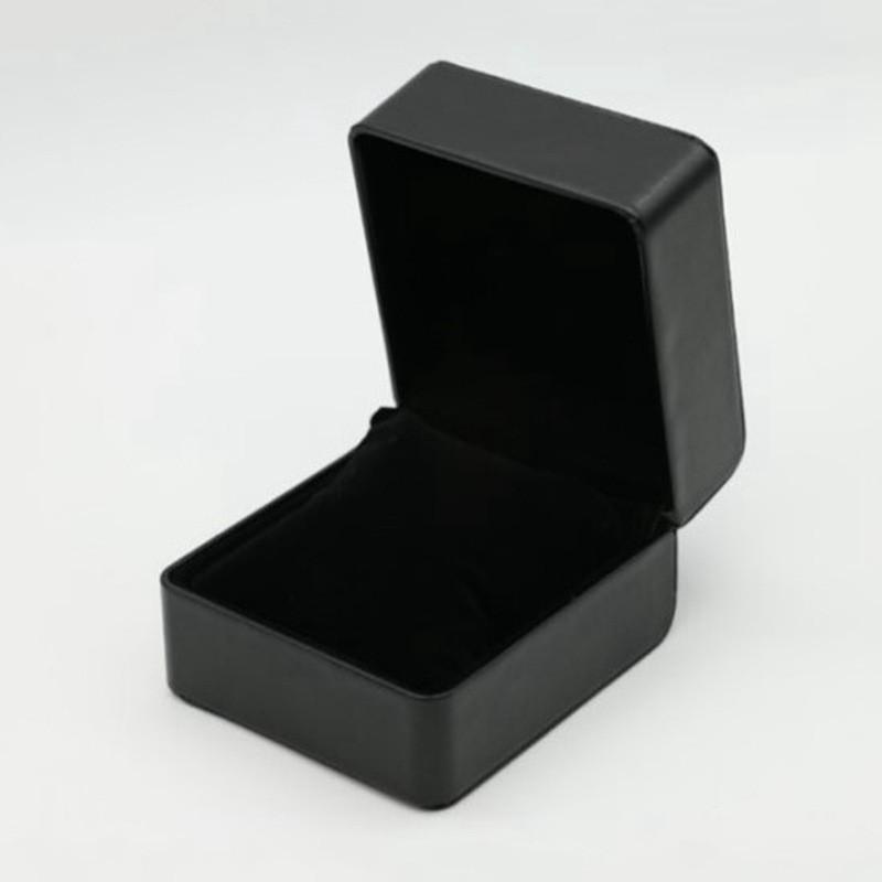 Rounded Corner PU Leather Single Watch Storage Box with Threaded Flip Cover