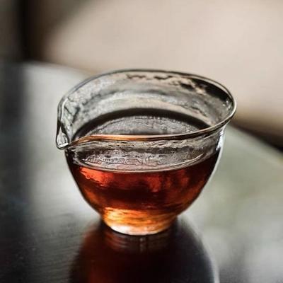 Japanese Sle Large Size Glass Gongfu Tea Set Hammered Pattern Transparent Public Cup Tea Ocean Fair Cup Tool for Tea