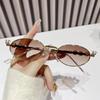 Metal Oval Shades Women Men Rhinestone Diamonds Sunglasses Unisex Bling Eyeglasses Frames Uv400 Fashion Eyewear Glasses