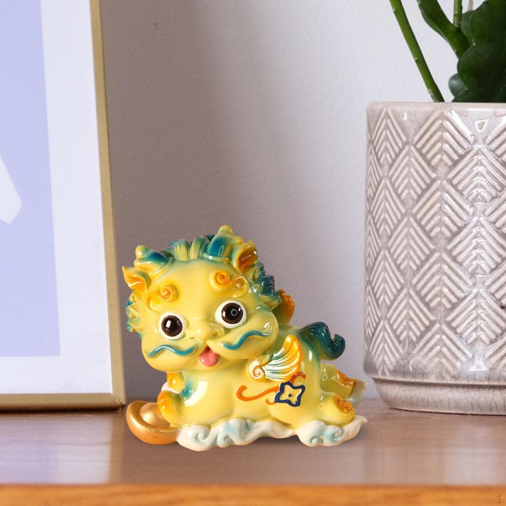 Car Dashboard Decoration Pixiu Statue Art Figurine Resin Sculpture for Dining Room