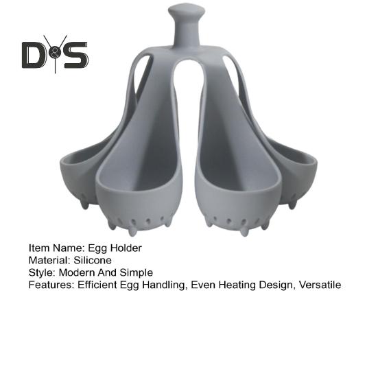 Suporte de Silicone para Cozinhar Ovos Livre de BPA Porta-Ovos para Cozinhar Aquecimento Uniforme Escorredor Secador Cesto para Cozinhar Ovos Capacidade para 4/6 Ovos Utensílio de Cozinha para Cozinhar Ovos