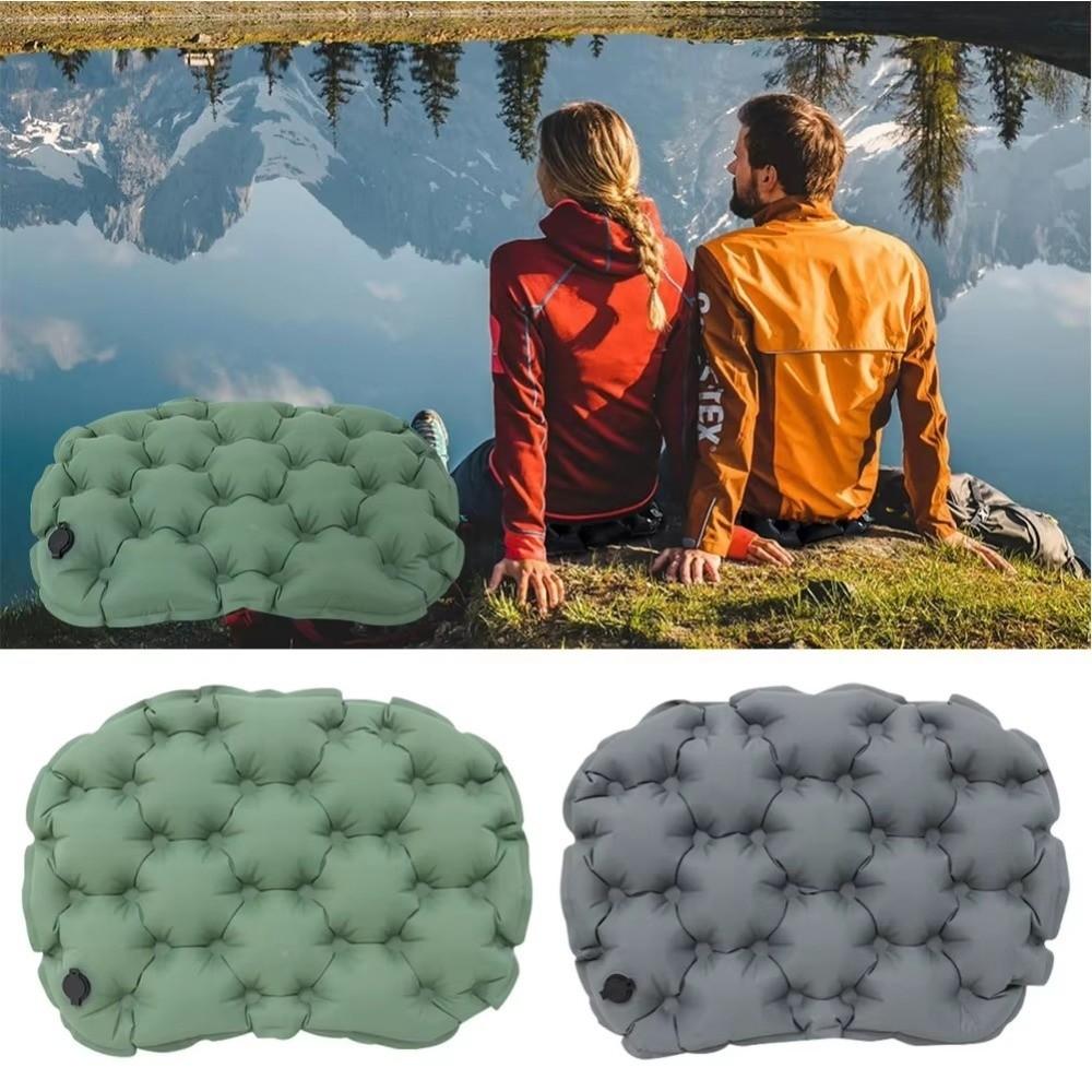 Foldable Inflatable Seat Cushion Waterproof Camping Chair Pad Travel Chair Cushion  Camping