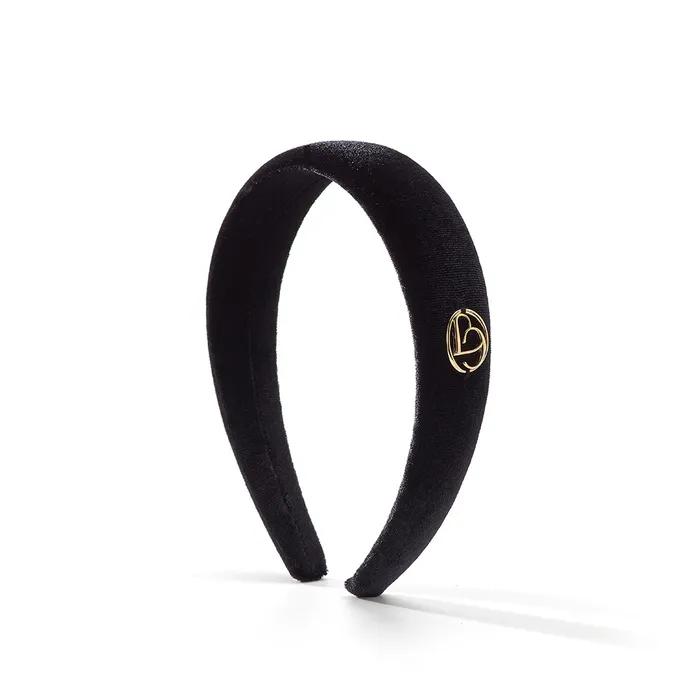 LB Logo 3T Black Velvet Head Band