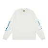 T-shirt da uomo oversize a maniche lunghe in cotone con stampa grafica, top casual streetwear
