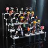 Acrylic Display Stand for Blind Box Figures & Pop Mart Dolls - Transparent Jewelry & Desktop Ornament Ladder Stand