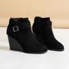 Women's Boots Ankle Winter Shoes for Woman High Heels Booties Wedges Elegant Plus Size Furry Sexy Heel Black Luxury Ladies Sale