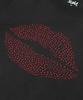 RHINESTONE LIP TEE 105252011015 BLACK S X-girl S/S