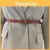 Classic Twolayer Leather Belt For Women With Silver Buckle For Casual And Office Wear