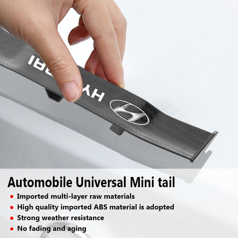 Car Rear Spoiler Mini Spoiler Wing Small Tail Emblem Sticker Decoration For Hyundai I30 I20 IX35 I40 Tucson Getz Sonata Veloster Elantra Solaris