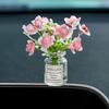 Set aus 3 Mini-Gänseblümchen in Glasvase Niedliche Auto-Accessoires für Rückspiegel & Armaturenbrett Dekorationen Lustige Auto-Innenraum-Ornamente für Frauen