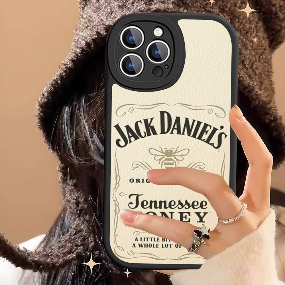 Classic Whiskey Logo J-Jack D-DanielS Phone Case For IPhone 11 12 13 14 15 16 Pro Max Plus Leather Cover