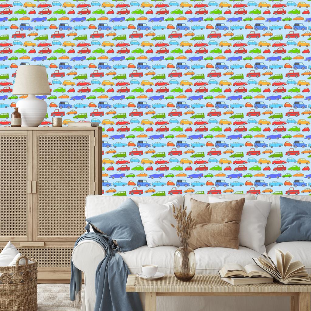 Colorful cars wallpaper for living room and bedroom 50x1000