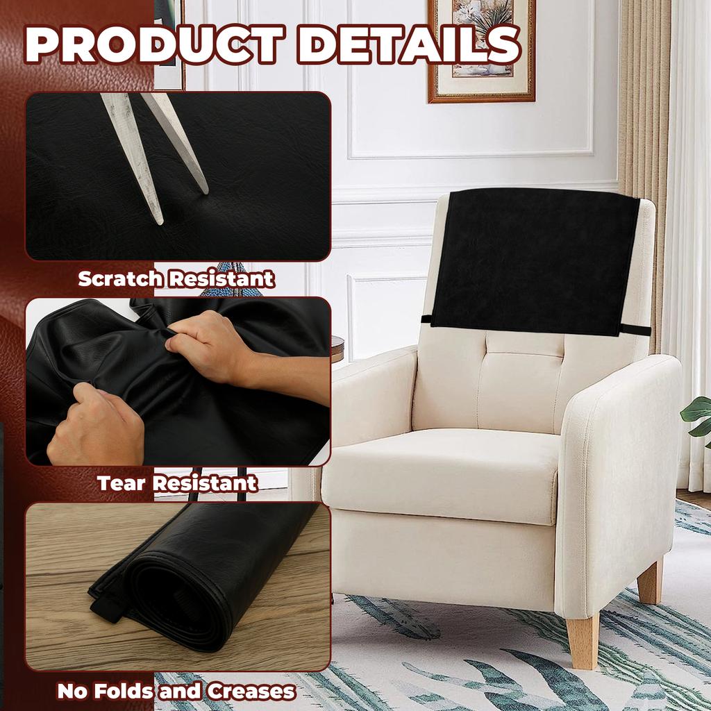 מגן משענת ראש לכיסא נדנדה דמוי עור כיסוי למשענת ראש לספת נדנדה עמיד למים מגן ספה ספה מפני שריטות חתולים