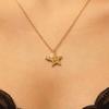 Smiling Star Moon Necklace Rhinestone Star Pendant Necklace Cute Moon Necklace for Women Daily Wear Dating