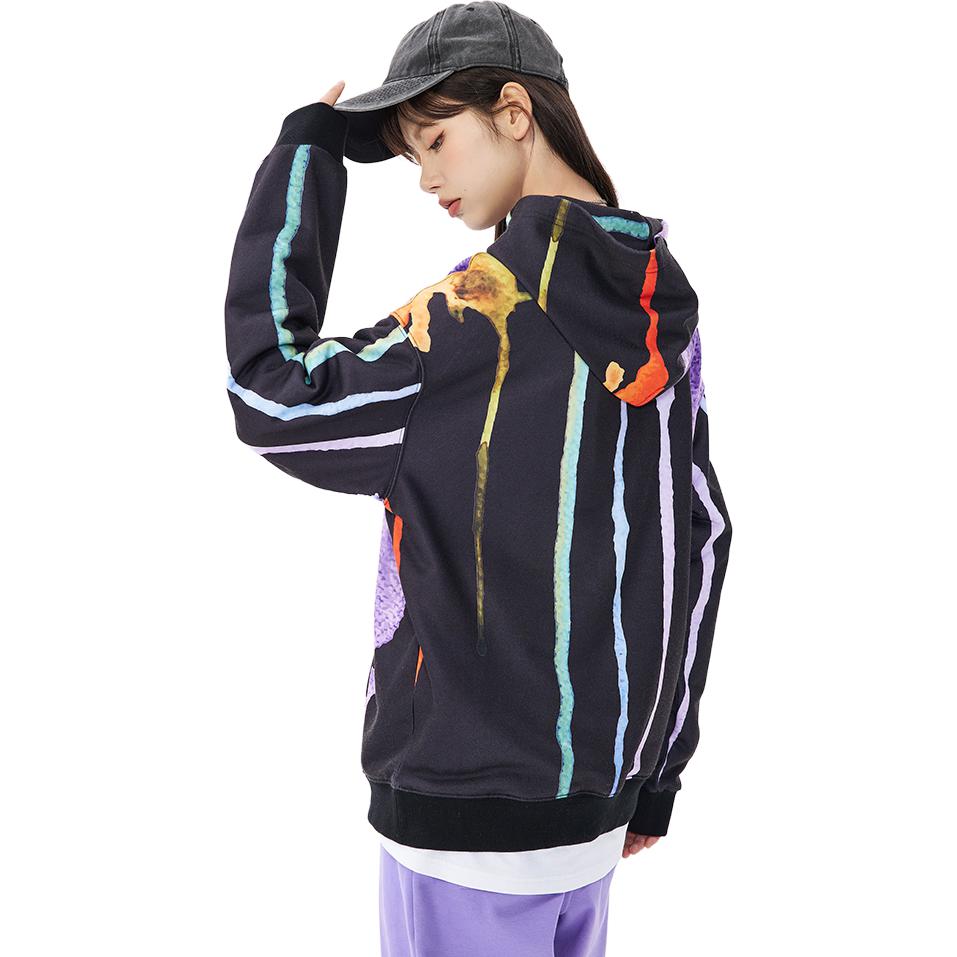 Sprayground Shark Mouth Print Color Block Loose Fit Hoodie Unisex Hoodies W0833320