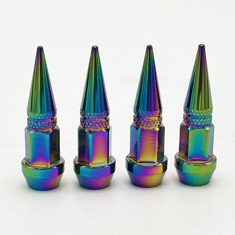 4pcs Tire Valve Caps Anti-theft Bullet Head Style Antirust Motorcycle Bike Car Wheel Tyre Tires Valve Stem Caps Accessories