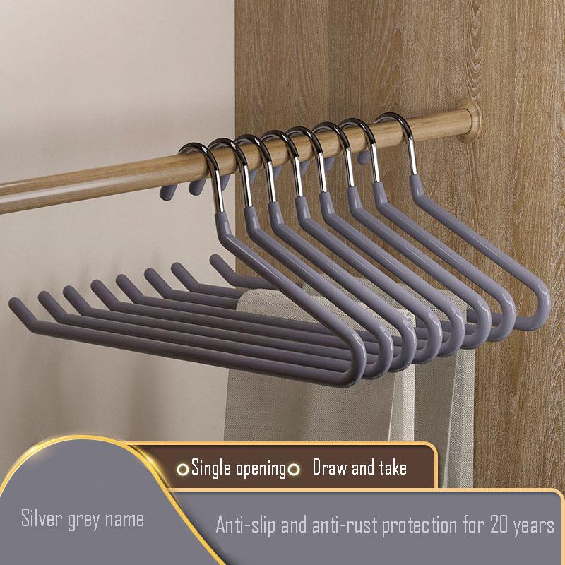 10PCS Goose Type Pants Rack Household Hanger Special Traceless Non-slip Goose Shaped Z Word Short Wardrobe Storage Artifact