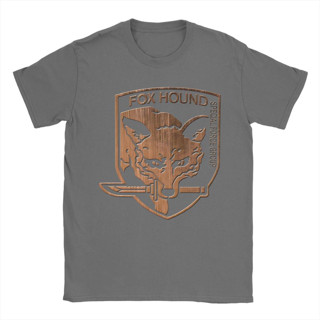 Grupo de Fuerzas Especiales Fox Hound Logo Metal Gear Solid Camiseta Camisetas Hippies Hombre Algodón Cuello Redondo 5XL Ropa Tops de Manga Corta