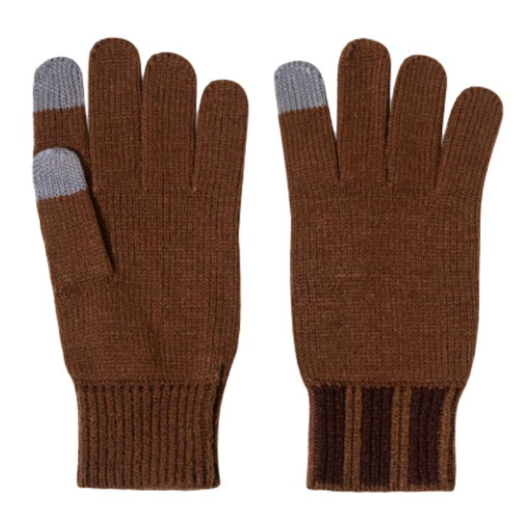 Adidas Acrylic Knit Gloves Unisex Brown JW1647 M