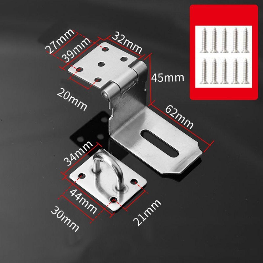 Household 90 Degree Lock Catch Stainless Steel Right Angle Buckle Door Latches Lock  Windows Door